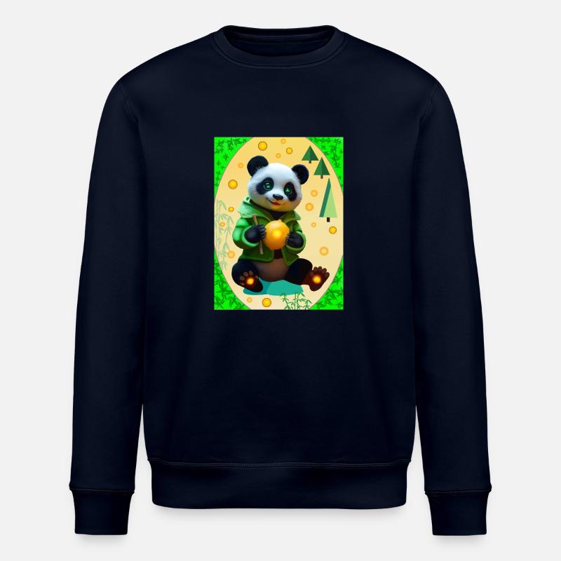 Charmanter Panda - Stanley/Stella Unisex Bio-Sweatshirt ROLLER - Navy