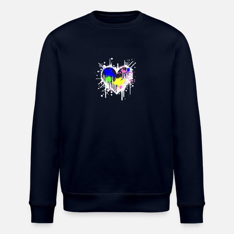 Graffiti Coeur - Sweat bio ROLLER Stanley/Stella Unisexe - marine