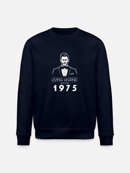 50. Geburtstag Living Legend (GENT) since 04/1975 - Stanley/Stella Unisex Bio-Sweatshirt ROLLER - Navy