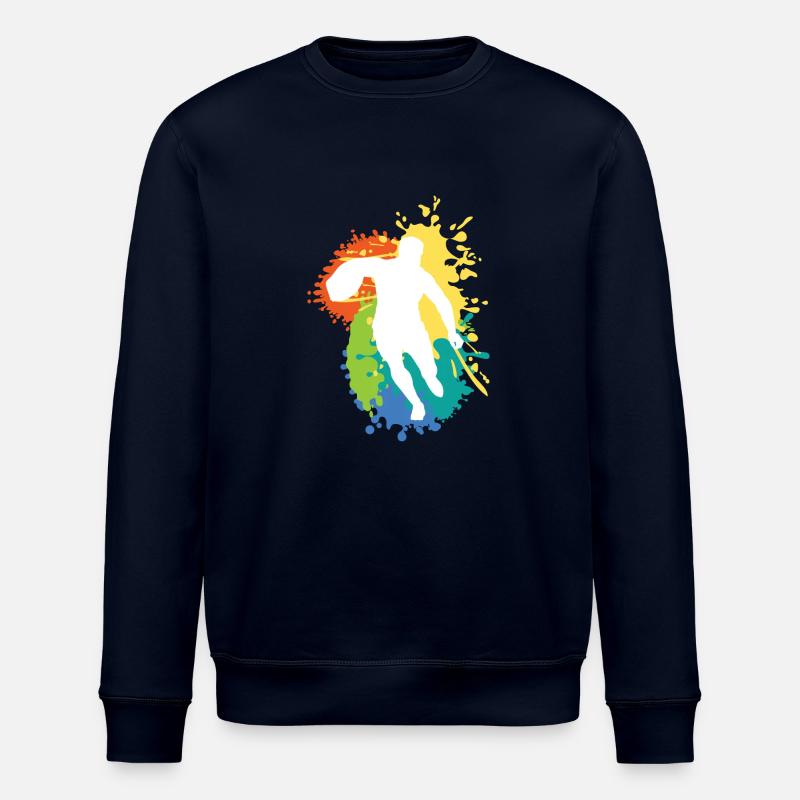 Schöne Grafikdesign-Rugby-Rugby-Geschenkidee - Stanley/Stella Unisex Bio-Sweatshirt ROLLER - Navy