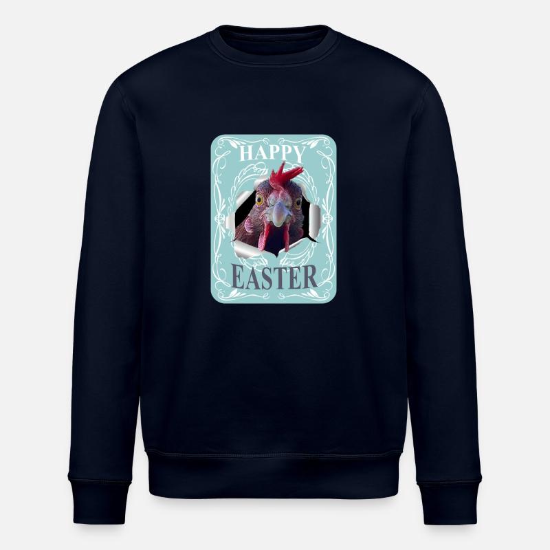Happy Easter - Stanley/Stella ROLLER Unisex Organic Sweatshirt - navy