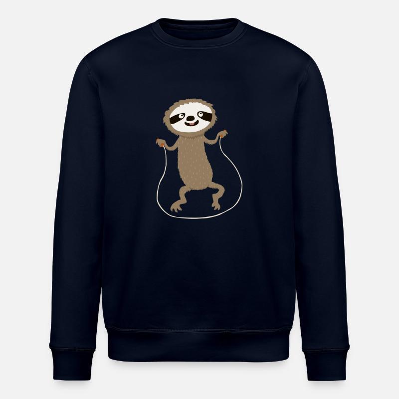 hyperaktives Faultier (ohne Text) - Stanley/Stella Unisex Bio-Sweatshirt ROLLER - Navy