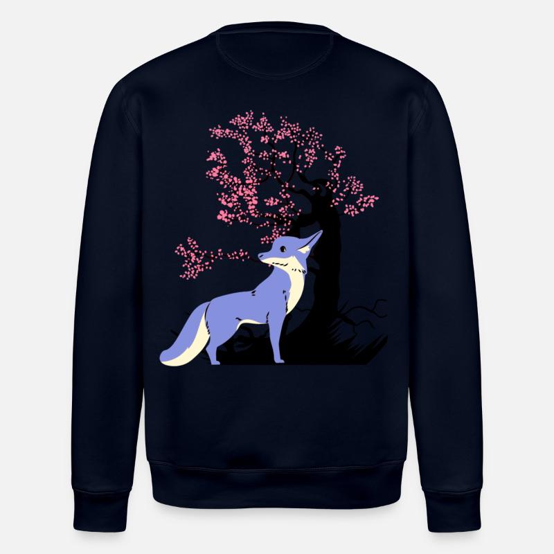 Fuchs Fantasy Waldtier Märchenfigur Kind - Stanley/Stella Unisex Bio-Sweatshirt ROLLER - Navy
