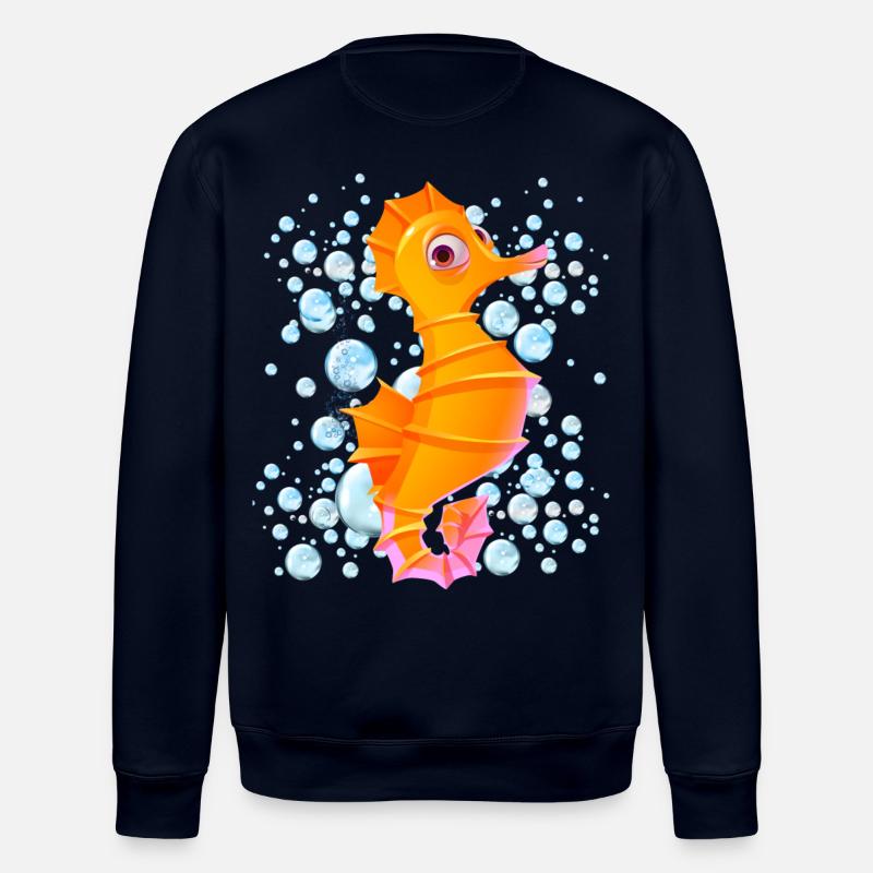 Bulles d’hippocampes - Sweat bio ROLLER Stanley/Stella Unisexe - marine