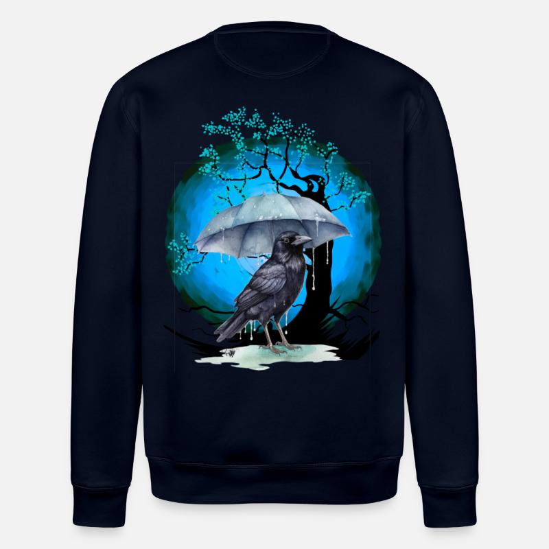 Baum Kirschblüte Vogel - Stanley/Stella Unisex Bio-Sweatshirt ROLLER - Navy