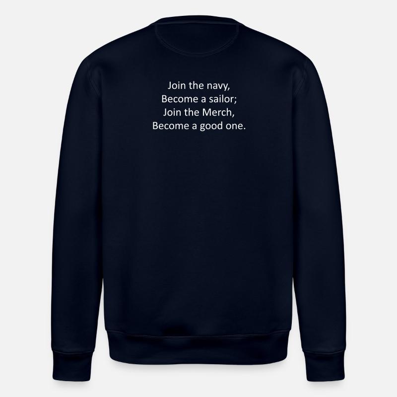 Merchant Navy Tee - Stanley/Stella Unisex Bio-Sweatshirt ROLLER - Navy