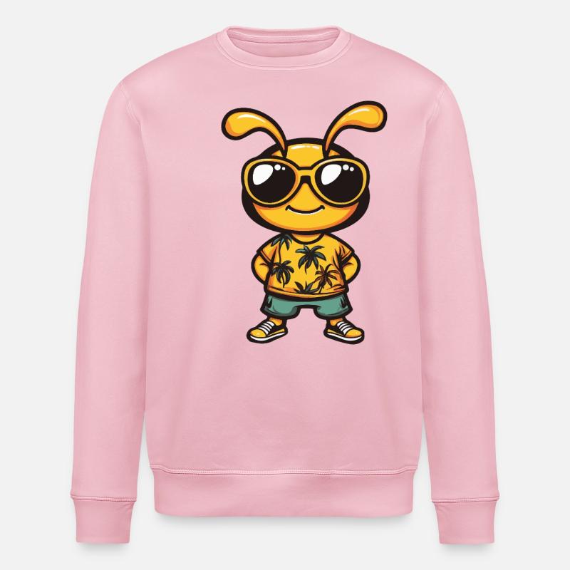 Fourmi Drôle d’été - Sweat bio ROLLER Stanley/Stella Unisexe - rose pâle