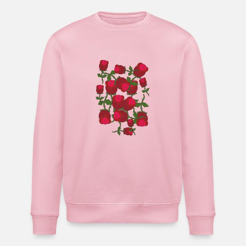 Roses Roses - Sweat bio ROLLER Stanley/Stella Unisexe - rose pâle
