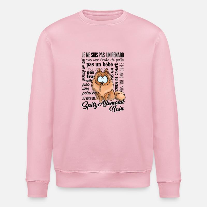 I'm German Spitz Black Dwarf - Stanley/Stella ROLLER Unisex Organic Sweatshirt - cotton pink