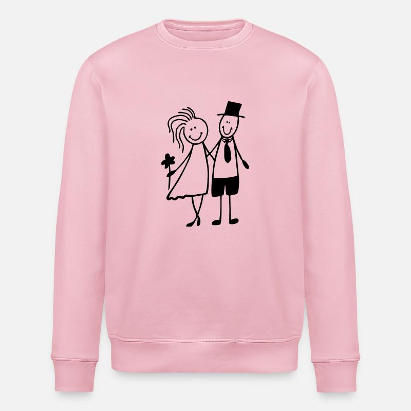 hochzeitspaar - Stanley/Stella Unisex Bio-Sweatshirt ROLLER - Hellrosa