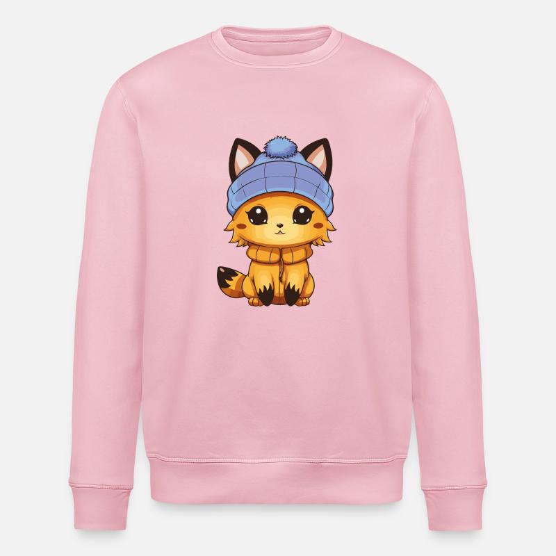 Fuchs Comic - Stanley/Stella Unisex Bio-Sweatshirt ROLLER - Hellrosa