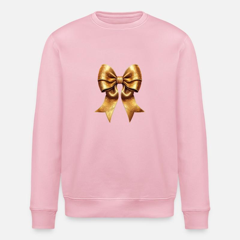Weihnachtsschleife - Stanley/Stella Unisex Bio-Sweatshirt ROLLER - Hellrosa