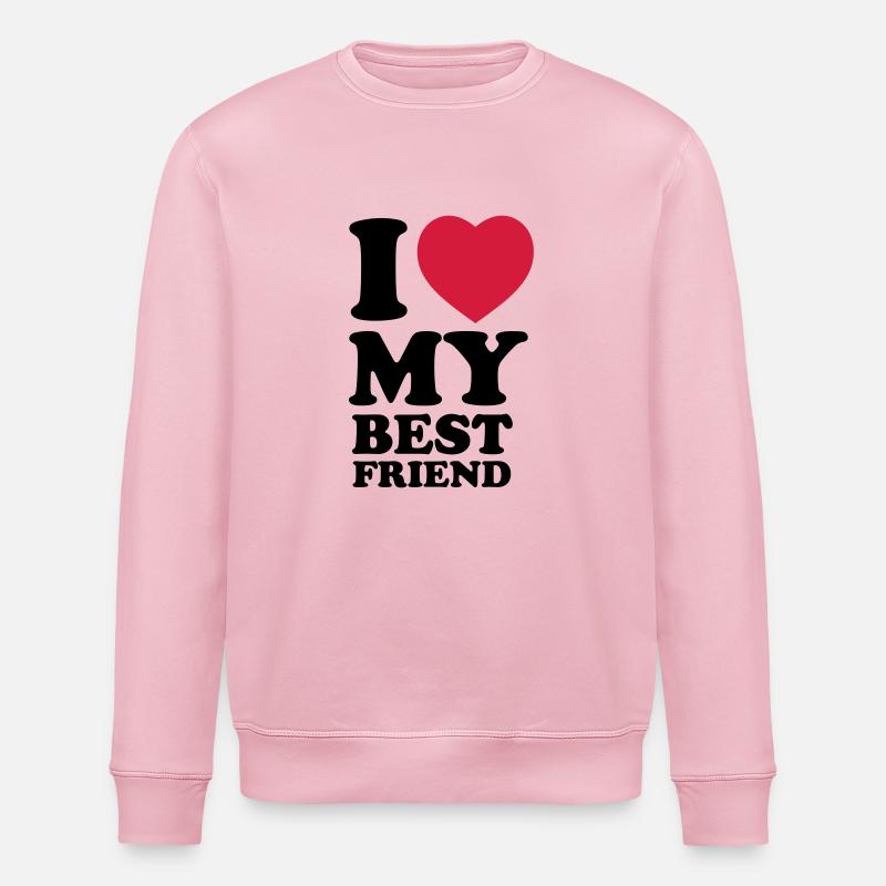 I love my bestfriend - Stanley/Stella Unisex Bio-Sweatshirt ROLLER - Hellrosa