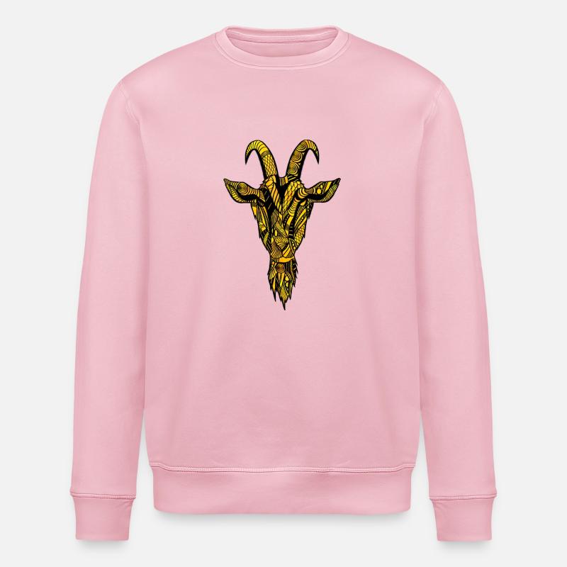 chèvre - Sweat bio ROLLER Stanley/Stella Unisexe - rose pâle