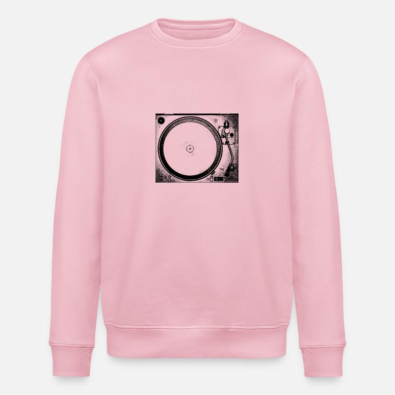 TECHNO Tee - Platines vinyles - Sweat bio ROLLER Stanley/Stella Unisexe - rose pâle