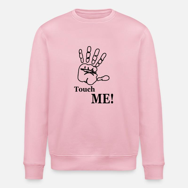 Touche-moi! main - Sweat bio ROLLER Stanley/Stella Unisexe - rose pâle