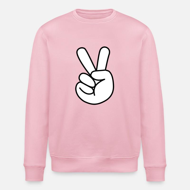 Peacezeichen - Stanley/Stella Unisex Bio-Sweatshirt ROLLER - Hellrosa