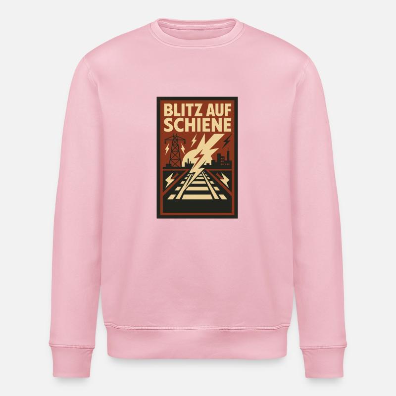 Chemin de fer Blitz - Sweat bio ROLLER Stanley/Stella Unisexe - rose pâle