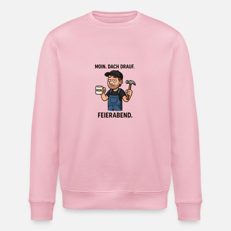Toit dessus Moin roofer - Sweat bio ROLLER Stanley/Stella Unisexe - rose pâle