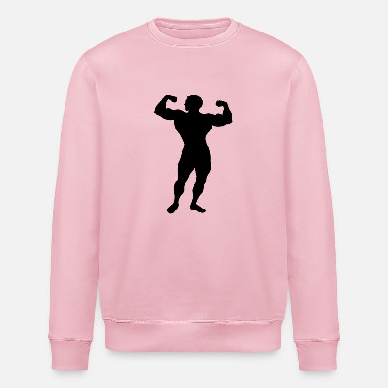 silhouette Bodybuilder - Sweat bio ROLLER Stanley/Stella Unisexe - rose pâle
