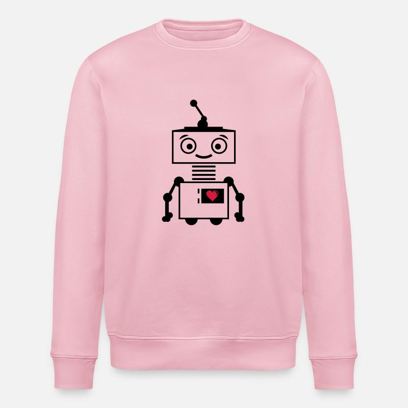 roboter_herz_2 - Sweat bio ROLLER Stanley/Stella Unisexe - rose pâle