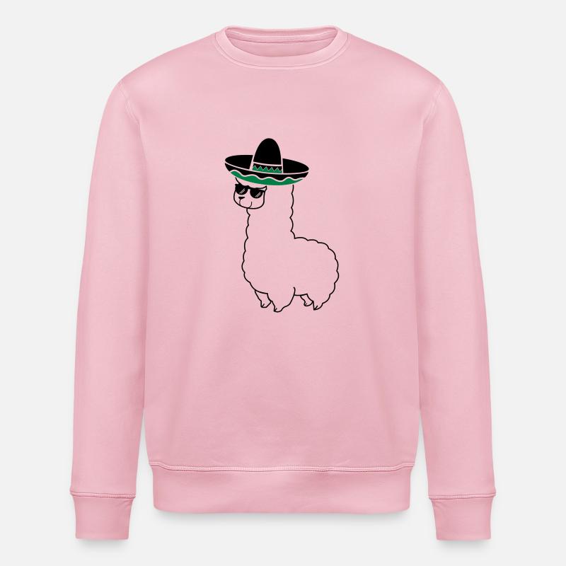 lama_mexico_2 - Stanley/Stella Unisex Bio-Sweatshirt ROLLER - Hellrosa