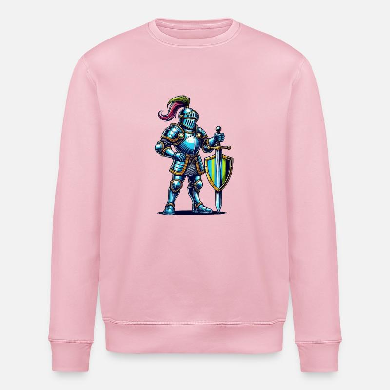 ritter comic - Stanley/Stella Unisex Bio-Sweatshirt ROLLER - Hellrosa