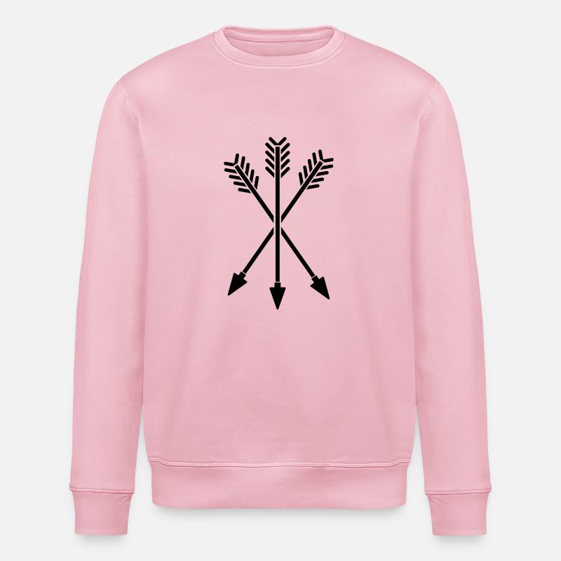 flèches - Sweat bio ROLLER Stanley/Stella Unisexe - rose pâle