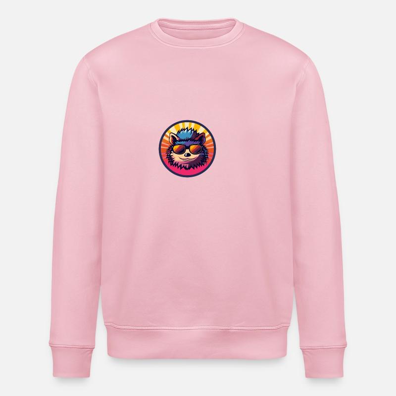 Igel Comic Cool Sommer - Stanley/Stella Unisex Bio-Sweatshirt ROLLER - Hellrosa