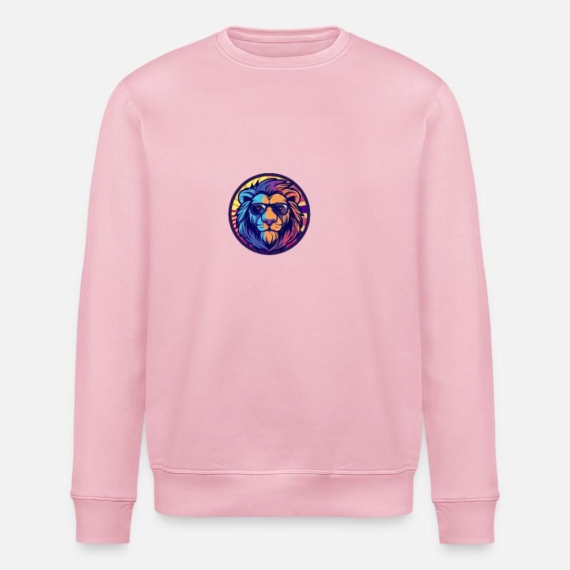 Löwe Comic Cool Sommer - Stanley/Stella Unisex Bio-Sweatshirt ROLLER - Hellrosa