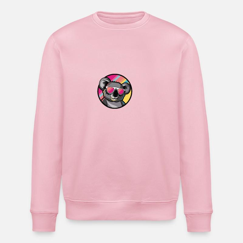 Koala Comic Cool Summer - Stanley/Stella ROLLER Unisex Organic Sweatshirt - cotton pink