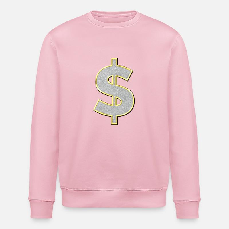 Dollarzeichen - Stanley/Stella Unisex Bio-Sweatshirt ROLLER - Hellrosa