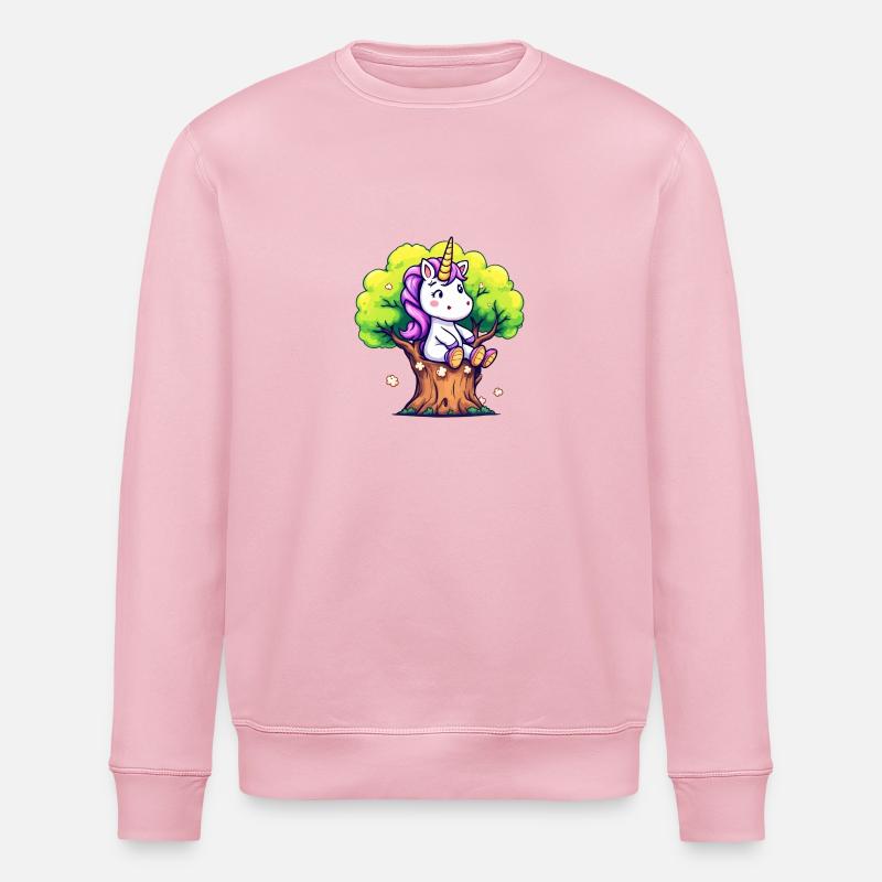 Einhorn - Stanley/Stella Unisex Bio-Sweatshirt ROLLER - Hellrosa