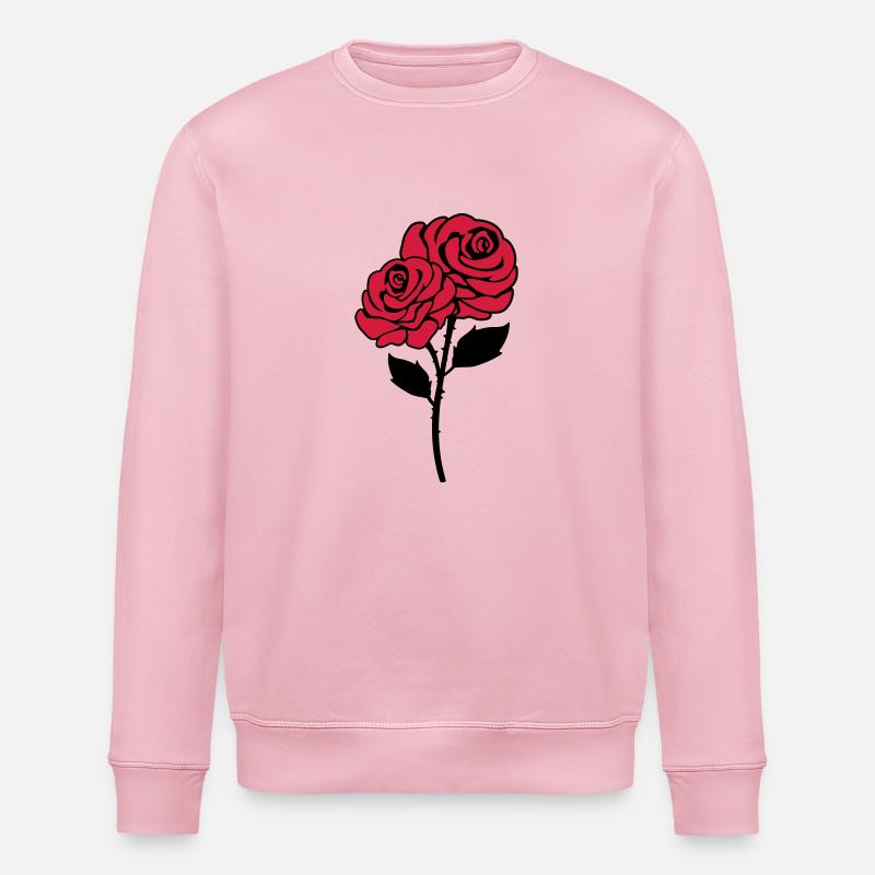 roses dorn - Stanley/Stella Unisex Bio-Sweatshirt ROLLER - Hellrosa