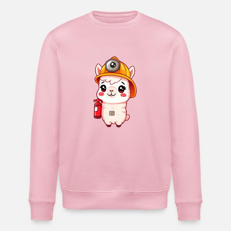 Sicherheit First Alpaka-Feuerwehrmann - Stanley/Stella Unisex Bio-Sweatshirt ROLLER - Hellrosa