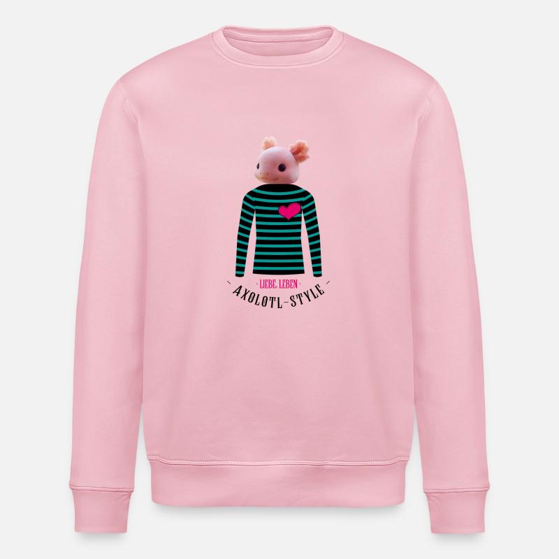 Liebe Leben Axolotl Style - Stanley/Stella Unisex Bio-Sweatshirt ROLLER - Hellrosa