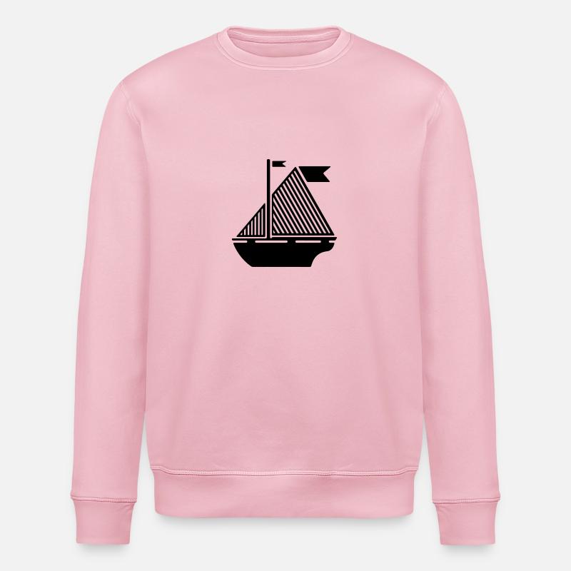 Illustration bateau - Sweat bio ROLLER Stanley/Stella Unisexe - rose pâle