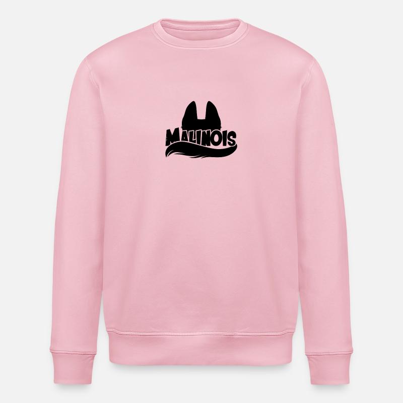 Silhouette Malinois - Sweat bio ROLLER Stanley/Stella Unisexe - rose pâle