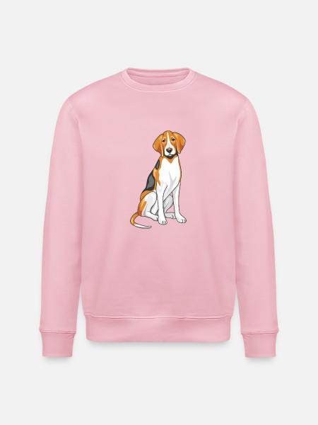 Sitting foxhound - Stanley/Stella ROLLER Unisex Organic Sweatshirt - cotton pink
