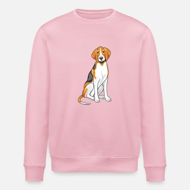 Sitting foxhound - Stanley/Stella ROLLER Unisex Organic Sweatshirt - cotton pink