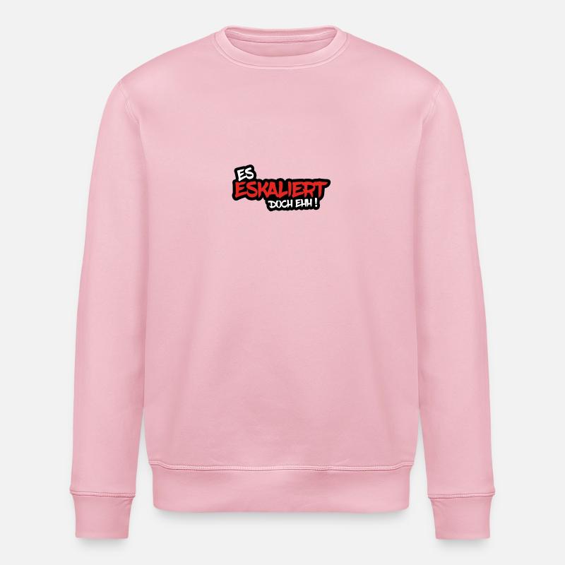 Il dégénère ehh MAIS! - Sweat bio ROLLER Stanley/Stella Unisexe - rose pâle