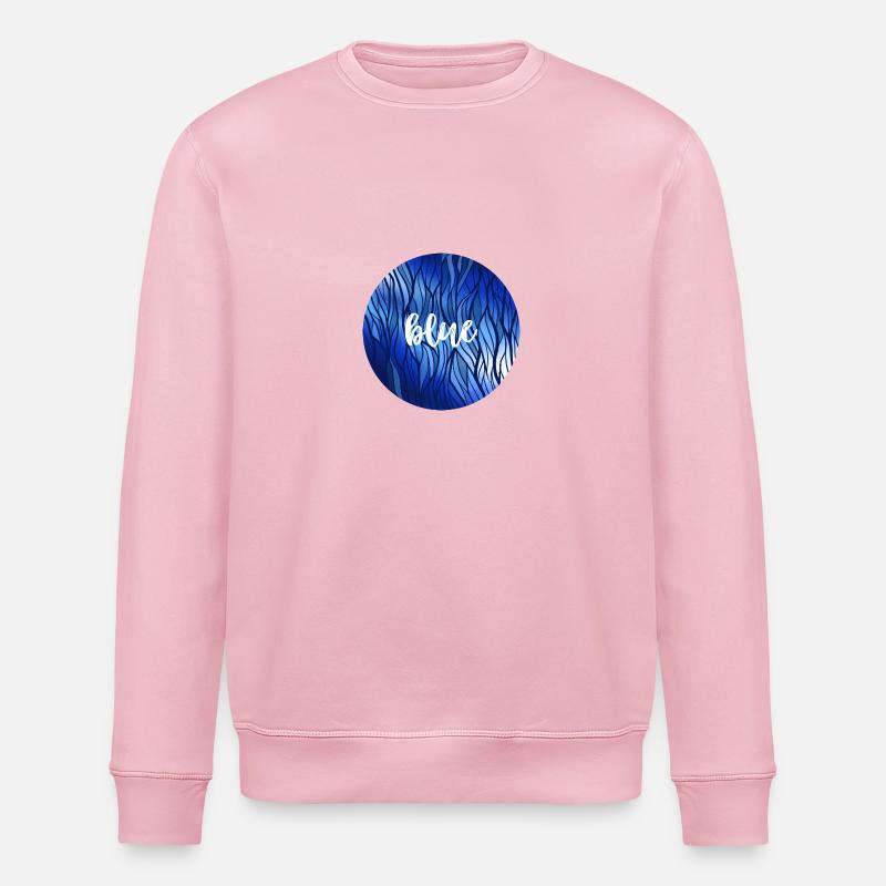 Blue Circle - water reflection - Stanley/Stella ROLLER Unisex Organic Sweatshirt - cotton pink