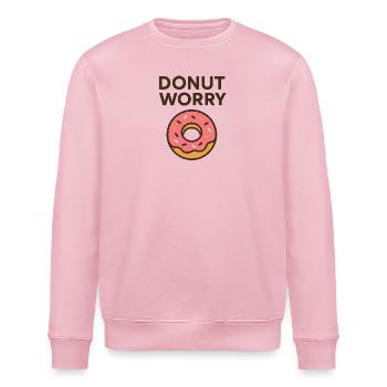 Donut Worry Motivational Design - Stanley/Stella Unisex Bio-Sweatshirt ROLLER - Hellrosa - Vorne - Nik (191cm)