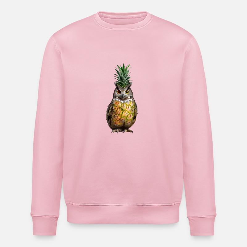 Eule Ananas - Stanley/Stella Unisex Bio-Sweatshirt ROLLER - Hellrosa
