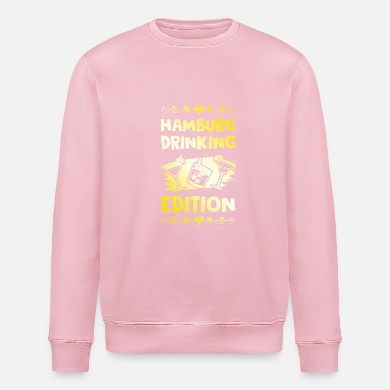 Hamburg Drinking Spruch - Stanley/Stella Unisex Bio-Sweatshirt ROLLER - Hellrosa
