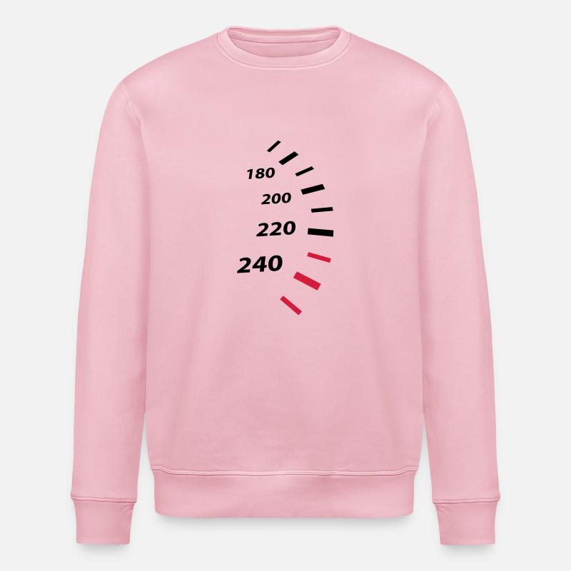 tacho, km h - Stanley/Stella Unisex Bio-Sweatshirt ROLLER - Hellrosa