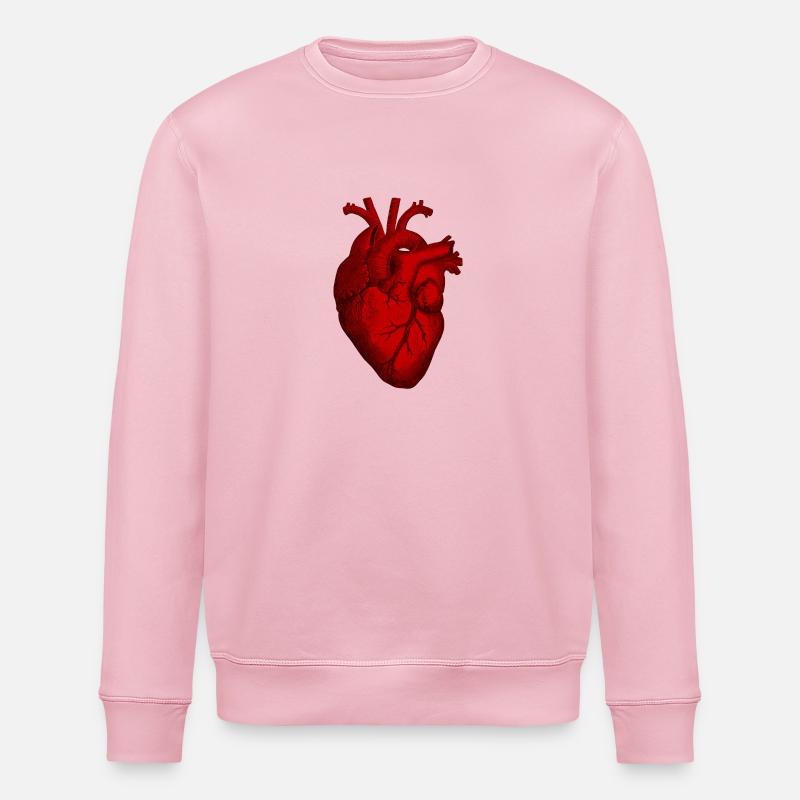 Herz - Stanley/Stella Unisex Bio-Sweatshirt ROLLER - Hellrosa
