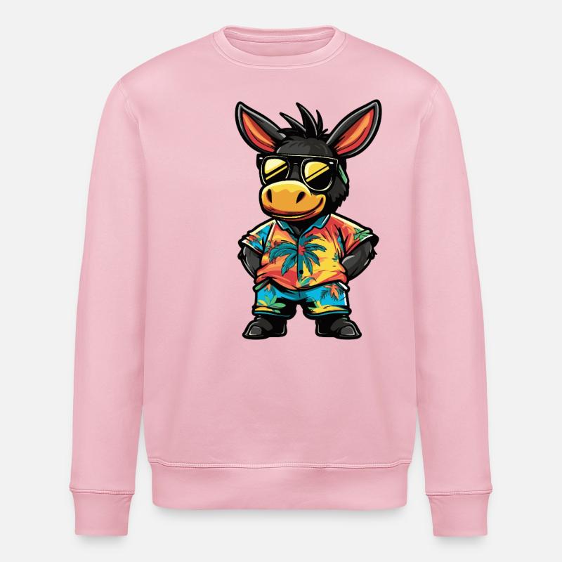 Esel Lustig Sommer - Stanley/Stella Unisex Bio-Sweatshirt ROLLER - Hellrosa