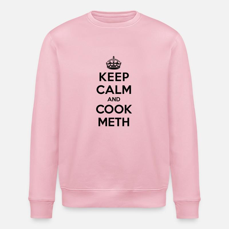 Keep calm and cook meth - Stanley/Stella ROLLER Unisex Organic Sweatshirt - cotton pink
