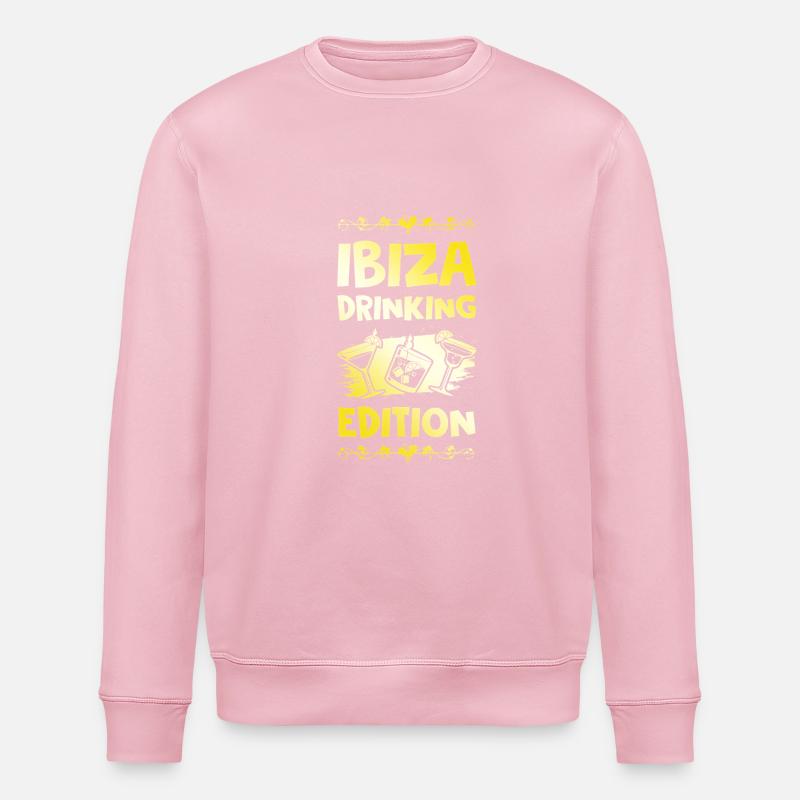 Ibiza Drinking Saying - Stanley/Stella ROLLER Unisex Organic Sweatshirt - cotton pink